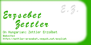 erzsebet zettler business card